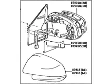 MIRROR ASSY, OUTER R 8791042D20 TOYOTA / LEXUS
