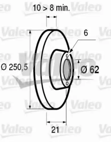 Тормозной диск VALEO 186109