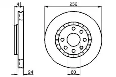 Тормозной диск BOSCH 0 986 478 327 вентилируемый передняя ось