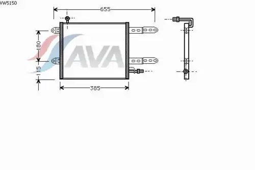 Радиатор кондиционера (конденсатор) AVA VW5150