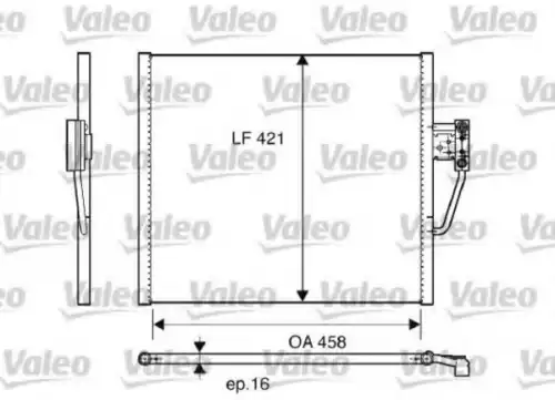 Радиатор кондиционера (конденсатор) VALEO 817248