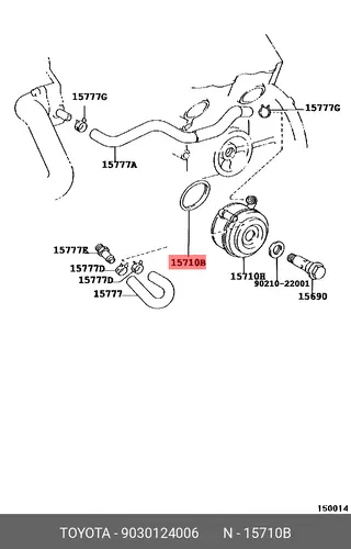 Кольцо уплотнительное автомобильное TOYOTA / LEXUS 9030124006