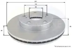 Тормозной диск COMLINE ADC0139V вентилируемый , передняя ось