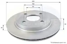 Тормозной диск COMLINE ADC1217V вентилируемый , задняя ось