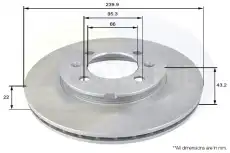 Тормозной диск COMLINE ADC1313V вентилируемый , передняя ось