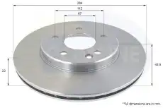 Тормозной диск COMLINE ADC1602V вентилируемый , передняя ось