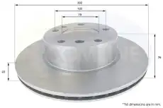 Тормозной диск COMLINE ADC1710V вентилируемый , передняя ось