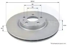 Тормозной диск COMLINE ADC1805V вентилируемый , передняя ось