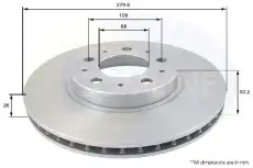 Тормозной диск COMLINE ADC1904V вентилируемый , передняя ось