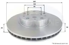 Тормозной диск COMLINE ADC1910V вентилируемый , передняя ось
