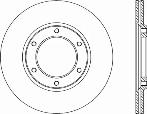 Тормозной диск OPEN PARTS BDA1362.20