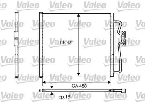 Радиатор кондиционера (конденсатор) VALEO 816922