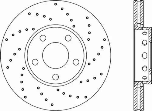 Тормозной диск OPEN PARTS BDRS1039.25