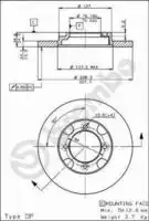 Тормозной диск BRECO BS 7412 передняя ось