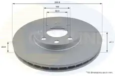 Тормозной диск COMLINE ADC1105V вентилируемый , передняя ось