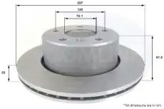 Тормозной диск COMLINE ADC1320V вентилируемый , передняя ось