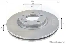 Тормозной диск COMLINE ADC1550V вентилируемый , передняя ось