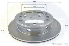 Тормозной диск COMLINE ADC1614V вентилируемый , задняя ось