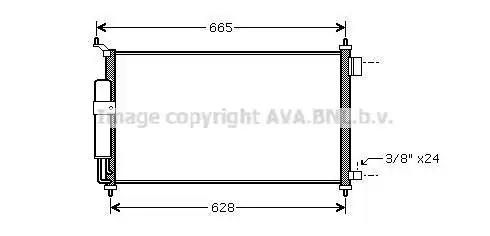 Радиатор кондиционера (конденсатор) AVA DN5251D