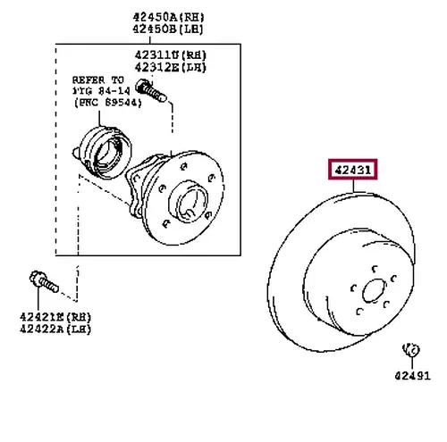 Тормозной диск TOYOTA / LEXUS 424310F010