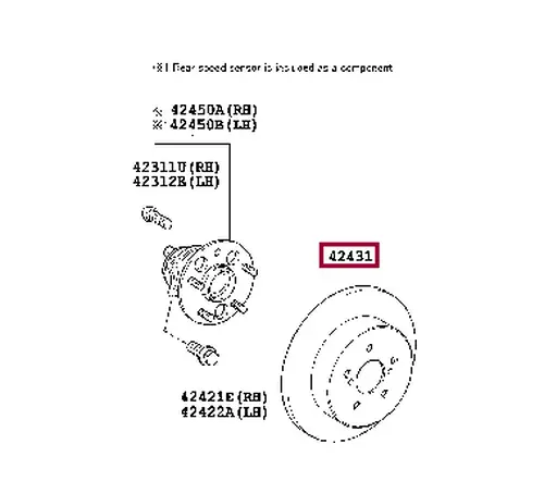 Тормозной диск TOYOTA / LEXUS 4243102170