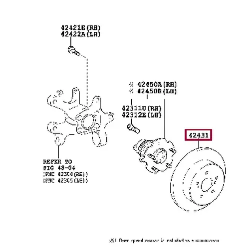 Тормозной диск TOYOTA / LEXUS 4243105070