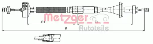 Трос сцепления METZGER 11.2913