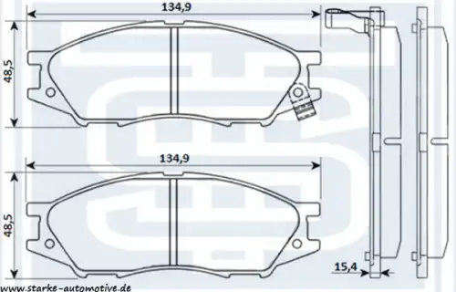 Тормозные колодки дисковые STARKE 179830