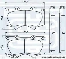Тормозные колодки дисковые STARKE 179801