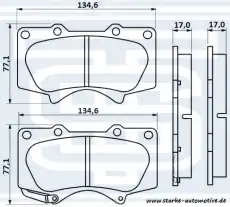 Тормозные колодки дисковые STARKE 179801