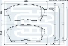 Тормозные колодки дисковые STARKE 179856