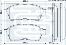 Тормозные колодки дисковые STARKE 179856