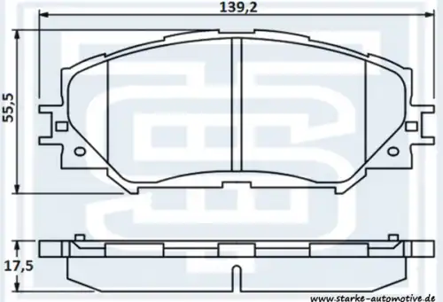 Тормозные колодки дисковые STARKE 179855