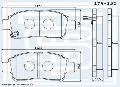 КОЛОДКИ ТОРМ ПЕР 179851 STARKE
