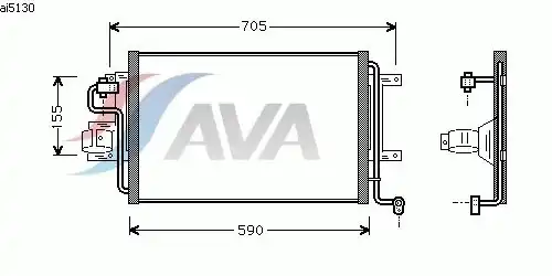 Радиатор кондиционера (конденсатор) AVA AI5130