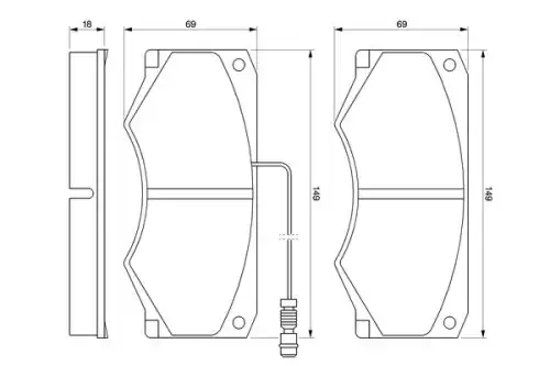 Тормозные колодки дисковые BOSCH 0 986 424 176