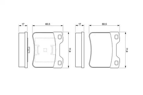 Тормозные колодки дисковые передняя ось BOSCH 0 986 424 411
