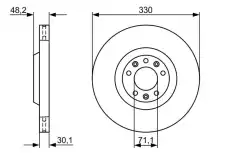 Тормозной диск BOSCH 0 986 479 192 вентилируемый передняя ось