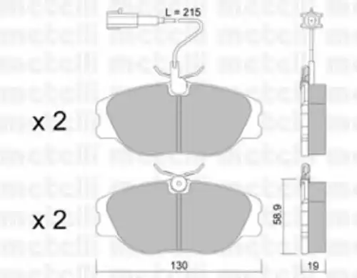 Тормозные колодки дисковые METELLI 22-0072-1