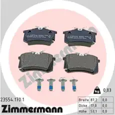 Тормозные колодки дисковые ZIMMERMANN 23554.170.1