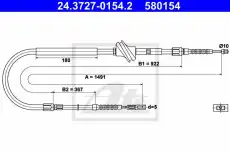 Трос ручного тормоза ATE 24.3727-0154.2