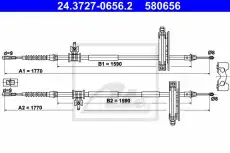 [1069082] !трос ручника\ Ford Focus 99> disc 24.3727-0656.2 ATE