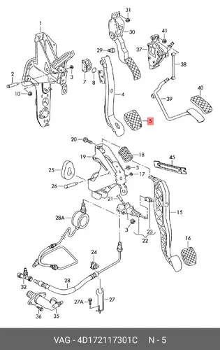  4D1721173 01C КРЫШКА VAG