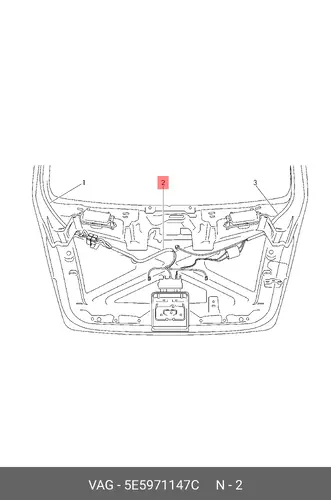 Жгут проводов двери 5E5971147C VAG