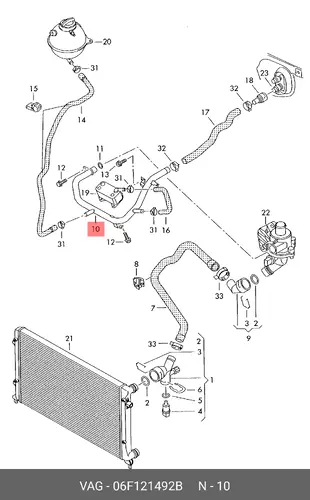  ВОДЯНАЯ ТР 06F121492B VAG