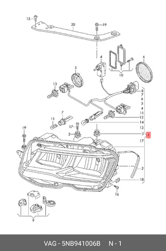 Фара VAG 5NB941006B