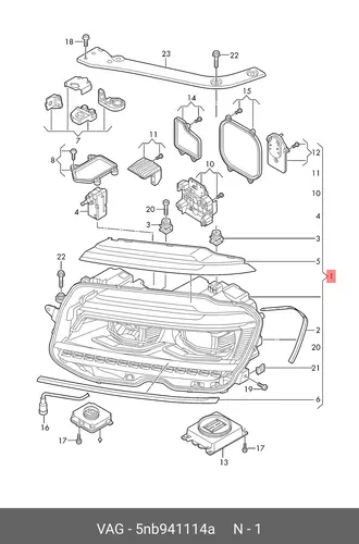 Фара VAG 5NB941114A