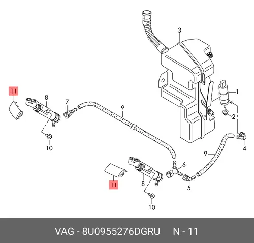 8U0955276D GRU CAP VAG