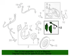 Тормозные колодки дисковые VAG 8R0 698 151 R