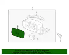 Зеркальный элемент левый 87611-3N000 MOBIS